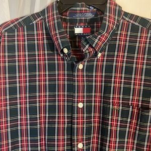 Tommy Hilfiger Men’s Button Down Shirt Men’s X-Large Plaid XL